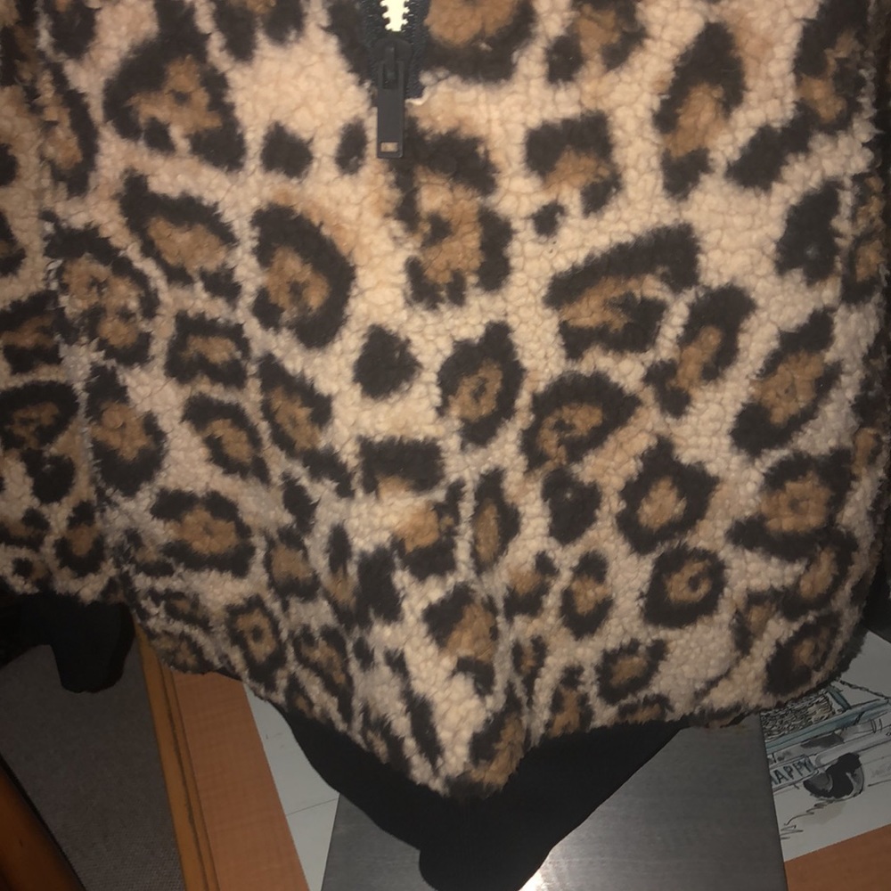 Express Animal Print Pullover Jacket With Zipper - image 3